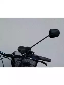 AJS PLUS oglindă pentru bicicletă cu clemă de ghidon, negru