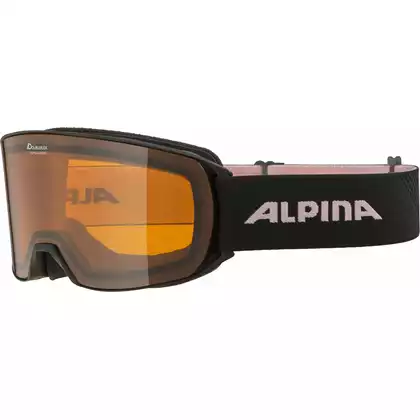 ALPINA NAKISKA ochelari de schi/snowboard, black-rose matt