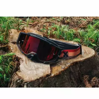 FUNN SOLJAM ochelari de protecție pentru bicicletă cu lentile interschimbabile negru incolor/rosu