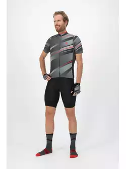 ROGELLI BUZZ Tricou de ciclism pentru bărbați, gri și roșu