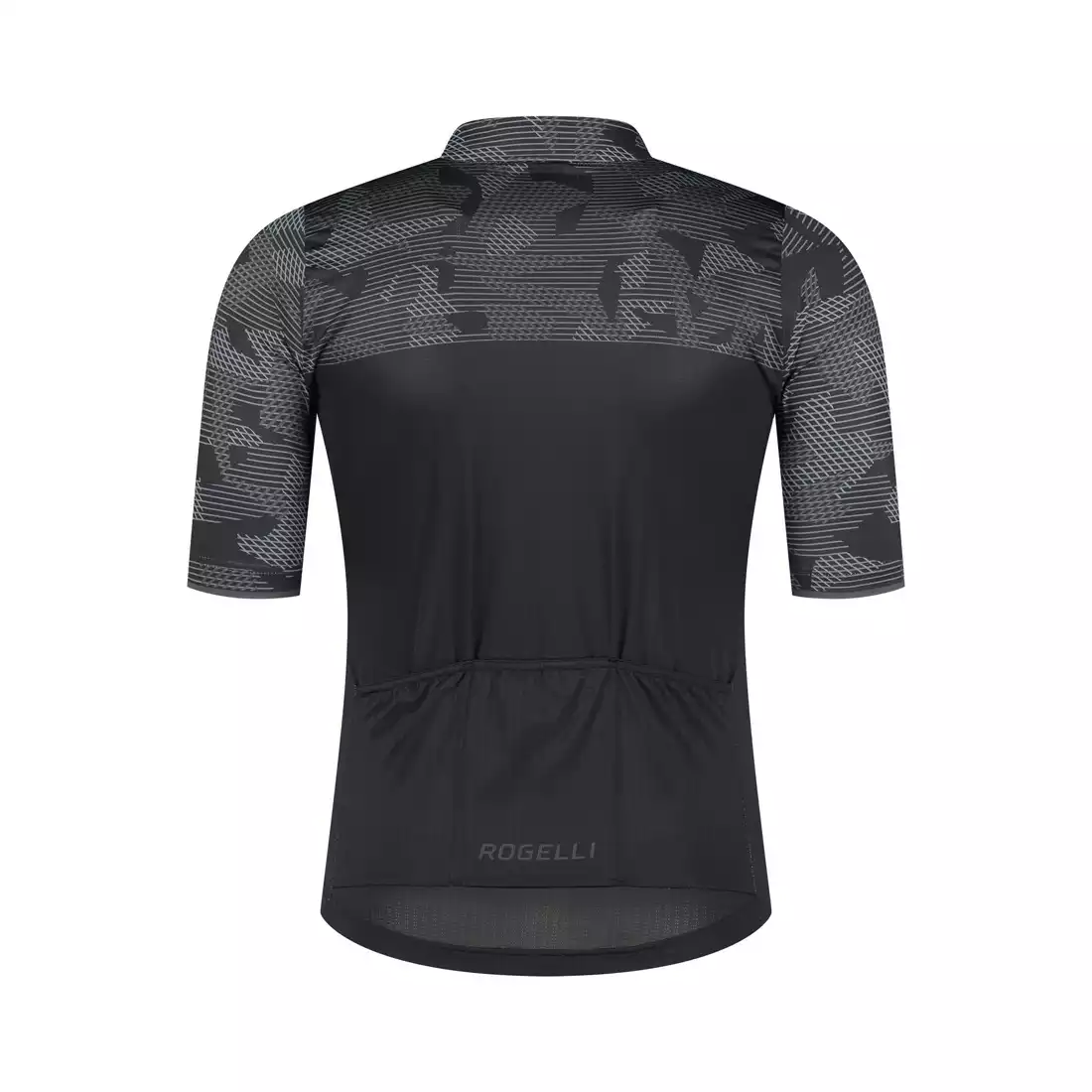 ROGELLI CAMO tricou de ciclism masculin negru și gri