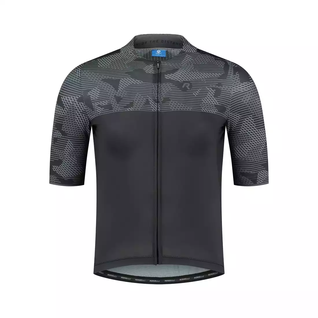 ROGELLI CAMO tricou de ciclism masculin negru și gri