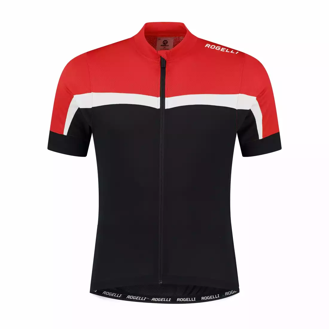 ROGELLI COURSE tricou de ciclism pentru copii, negru roșu