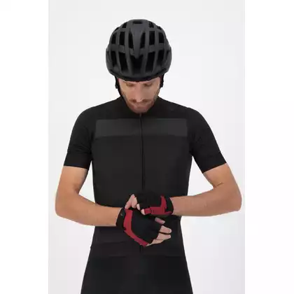ROGELLI ESSENTIAL Mănuși de ciclism pentru bărbați, negre și visiniu