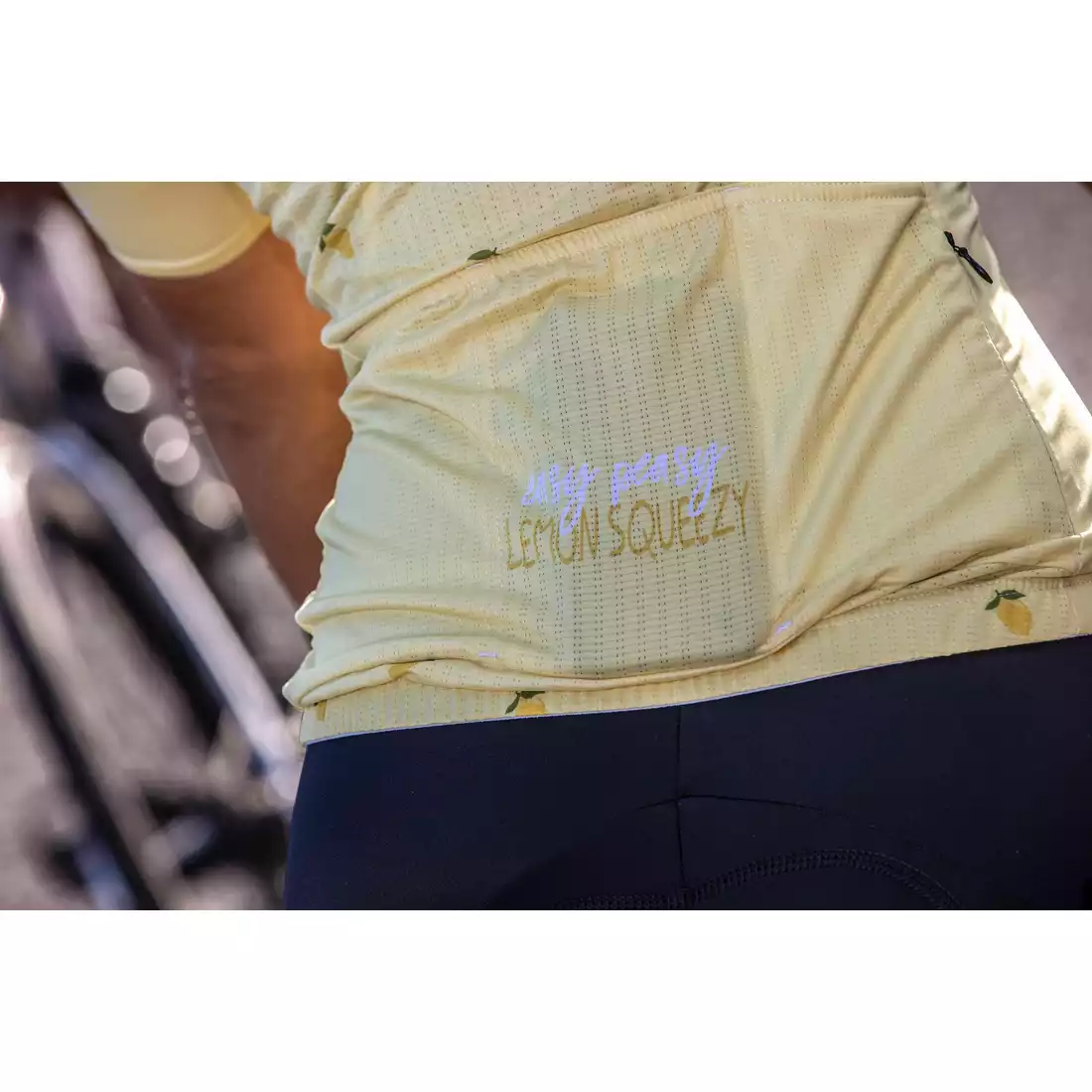 ROGELLI FRUITY Tricou de ciclism pentru femei, galben