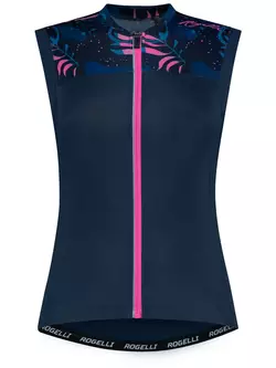 ROGELLI HARMONY Tricou de ciclism pentru femei fără mâneci, bleumarin si roz