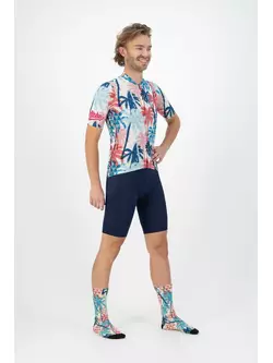ROGELLI HAWAII tricou barbatesc pentru bicicleta, albastru-roz