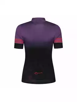 ROGELLI MARBLE Tricou de ciclism dama, negru si violet