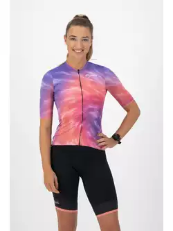 ROGELLI TIE DYE Tricou de ciclism pentru femei, violet