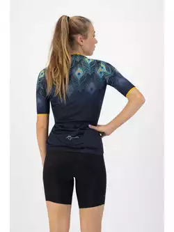 ROGELLI Tricou de ciclism pentru femei ANIMAL albastru galben