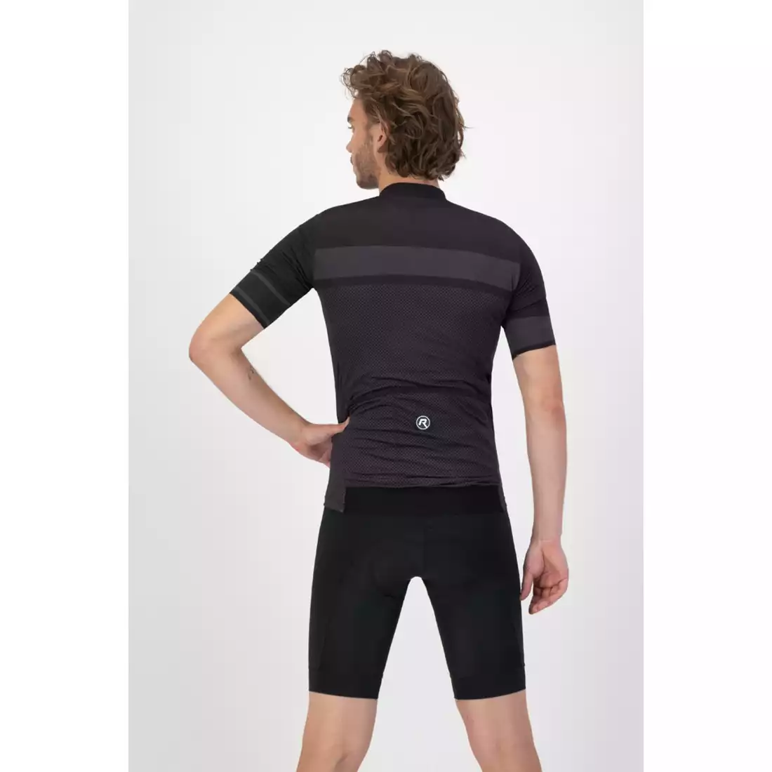Rogelli BLOCK tricou de ciclism masculin, negru