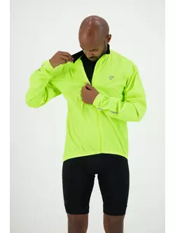 Rogelli CORE / ARIZONA jachetă de vânt pentru bicicletă pentru bărbați, galben fluor