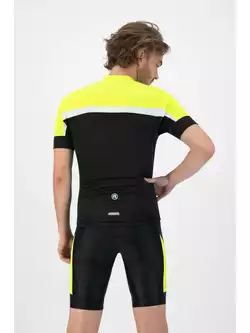 Rogelli COURSE tricou de ciclism masculin, negru și galben