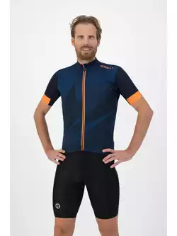 Rogelli DUSK tricou de ciclism pentru bărbați, albastru-portocaliu