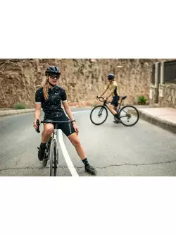 Rogelli HEARTS tricou de ciclism pentru femei, alb-negru