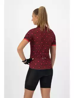 Rogelli HEARTS tricou de ciclism pentru femei, maro-roz