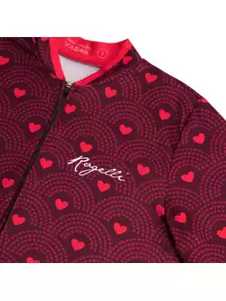 Rogelli HEARTS tricou de ciclism pentru femei, maro-roz