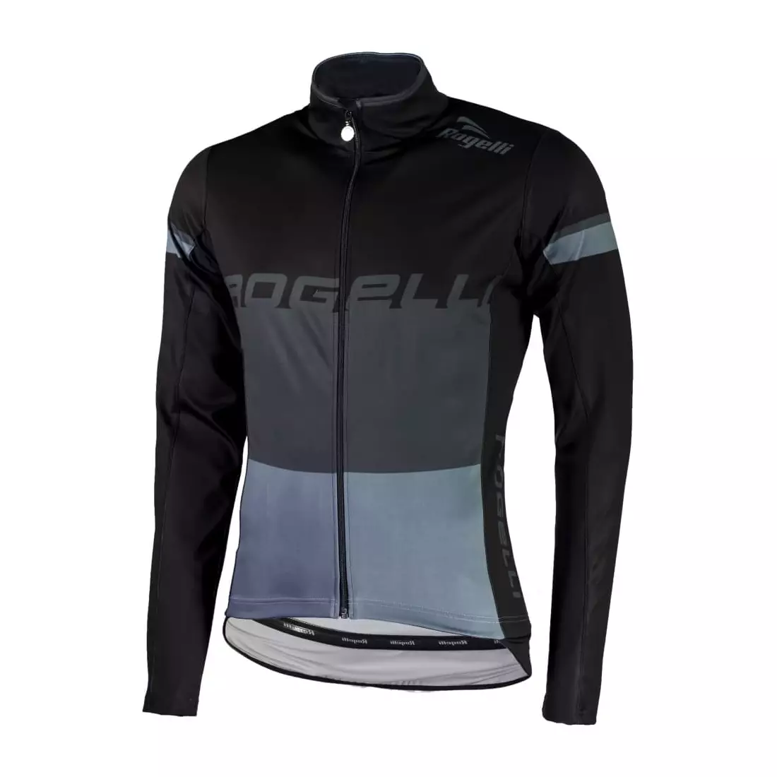 Rogelli HYDRO tricou de ciclism cu mânecă lungă pentru bărbați, impermeabil, negru și gri