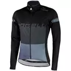 Rogelli HYDRO tricou de ciclism cu mânecă lungă pentru bărbați, impermeabil, negru și gri