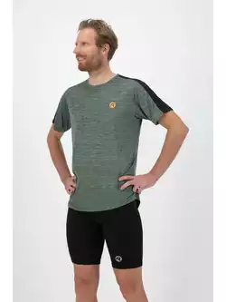 Rogelli JAKE tricou de alergare pentru bărbați, kaki-portocaliu