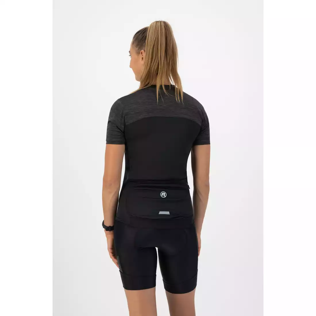 Rogelli MELANGE tricou de ciclism pentru femei, negru