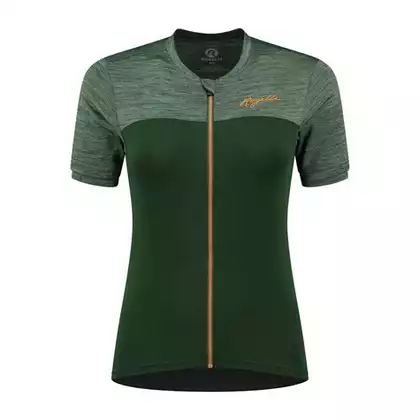 Rogelli MELANGE tricou de ciclism pentru femei, verde-portocaliu