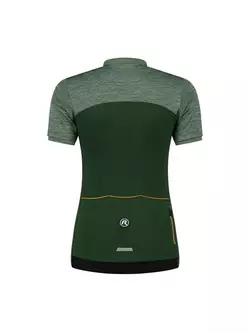 Rogelli MELANGE tricou de ciclism pentru femei, verde-portocaliu