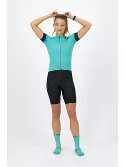 Rogelli MODESTA tricou de ciclism pentru femei, turcoaz-negru