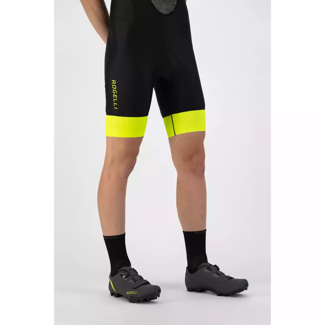 Rogelli MTB R400X pantofi de ciclism MTB pentru , negru galben gri-fluor