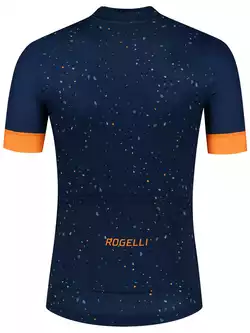 Rogelli TERRAZZO tricou de ciclism masculin, albastru-portocaliu