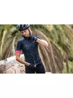 Rogelli TERRAZZO tricou de ciclism pentru femei, bleumarin și roz