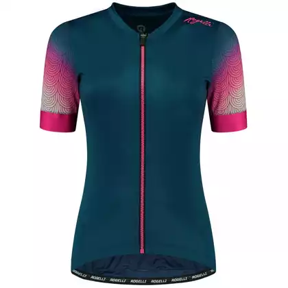 Rogelli WAVES tricou de ciclism pentru femei, bleumarin și roz
