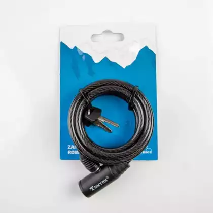 TONYON Broasca antifurt pentru bicicleta, cheie, 150 cm, negru