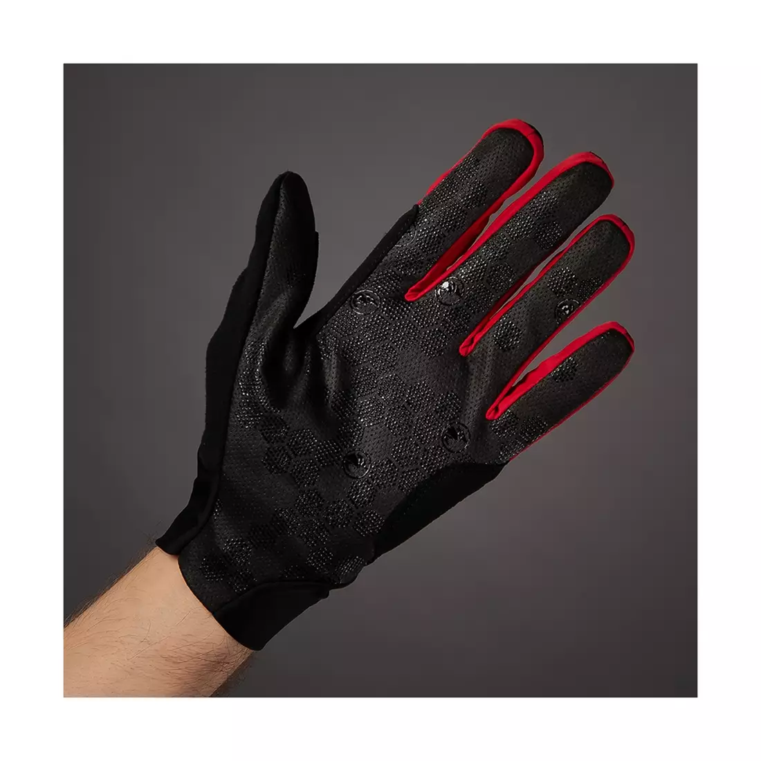 CHIBA SUPERLIGHT mănuși de ciclism negru și roșu