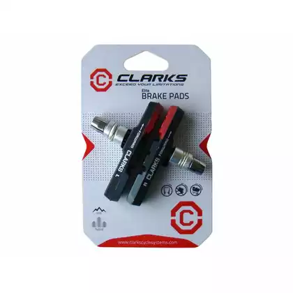 CLARKS CPS301 MTB Placute de frana pentru frane V-brake, Roșu-negru-gri