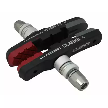 CLARKS CPS301 MTB Placute de frana pentru frane V-brake, Roșu-negru-gri