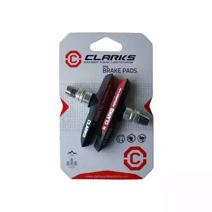 CLARKS CPS958 MTB Placute de frana pentru frane V-brake, roșu-negru