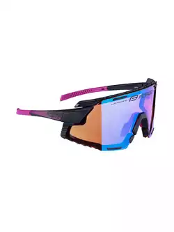FORCE GRIP ochelari sport, lentile de contrast, negru și roz