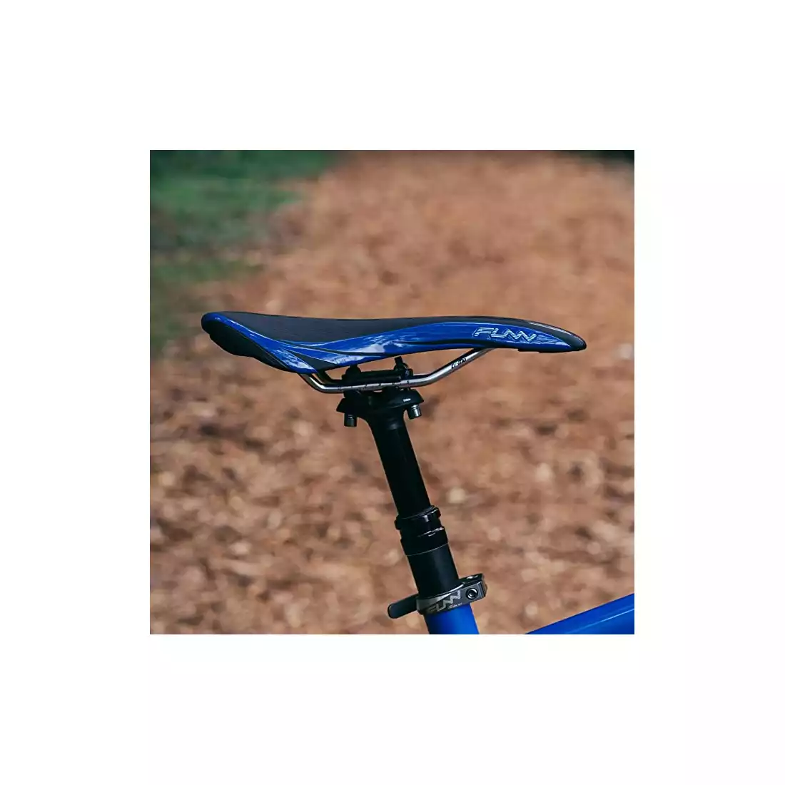 FUNN ADLIB scaun de bicicleta negru și albastru crom