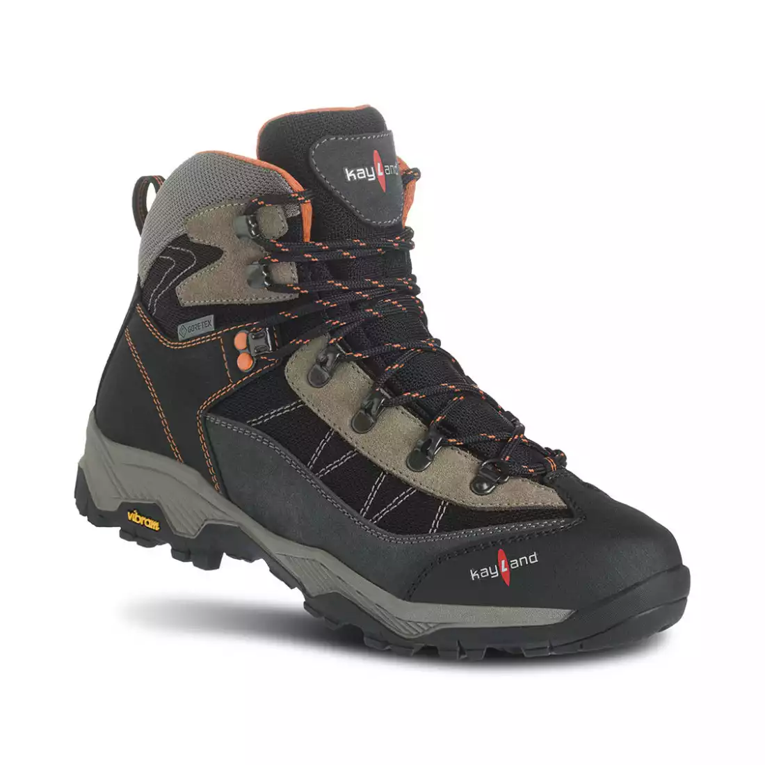 KAYLAND TAIGA GTX Pantofi de trekking pentru bărbați, GORE-TEX, VIBRAM, negru și portocaliu