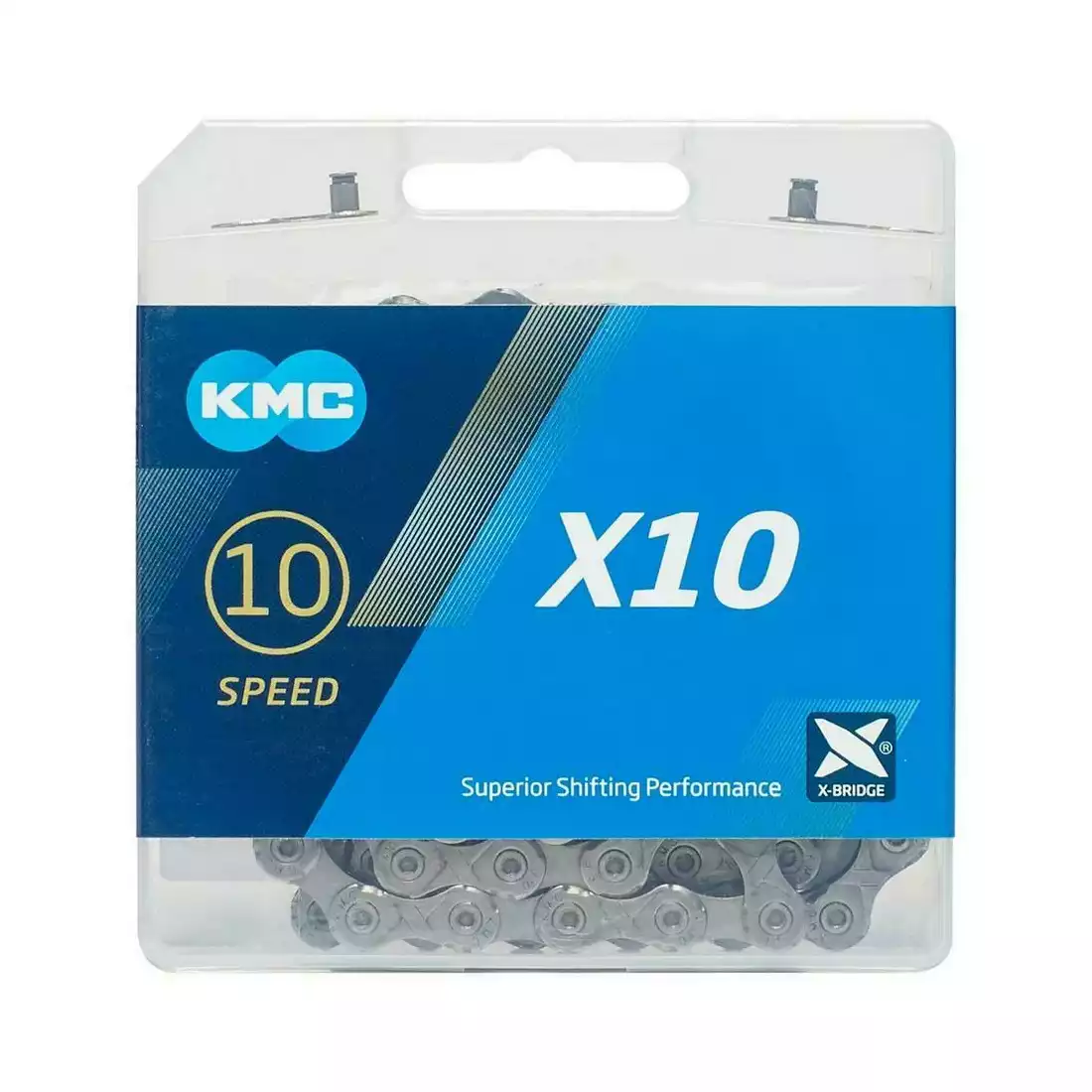 KMC X10 Lanț de bicicletă 10 viteze, E-bike 114 de zale, gri