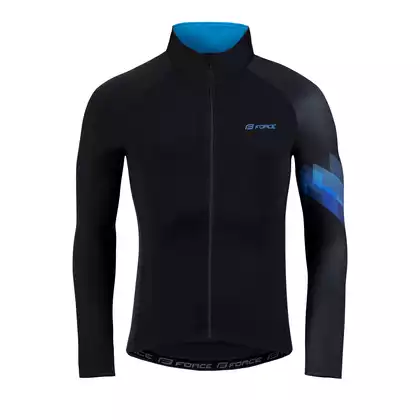 FORCE RIDGE Tricou de ciclism pentru bărbați, negru și albastru