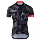 FORCE SHARD Tricou de ciclism, negru și gri