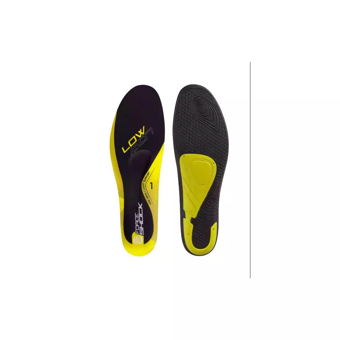 FORCE SHOCK LOW inserții pentru pantofi negru și galben