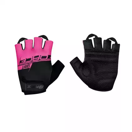 FORCE SPORT LADY Mănuși de ciclism pentru femei, negre și roz
