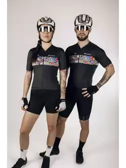 FORCE VIVID tricou de bicicletă, negru-comic