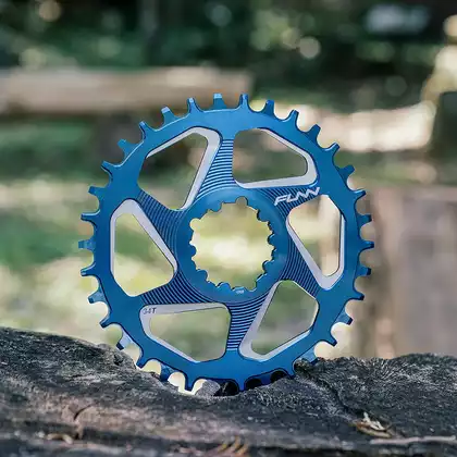FUNN SOLO DX 28T NARROW- WIDE pinionul bicicletei la manivelă albastru