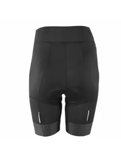 KAYMAQ Pantaloni scurți de ciclism pentru femei fără bretele, negru KQSII-2003 