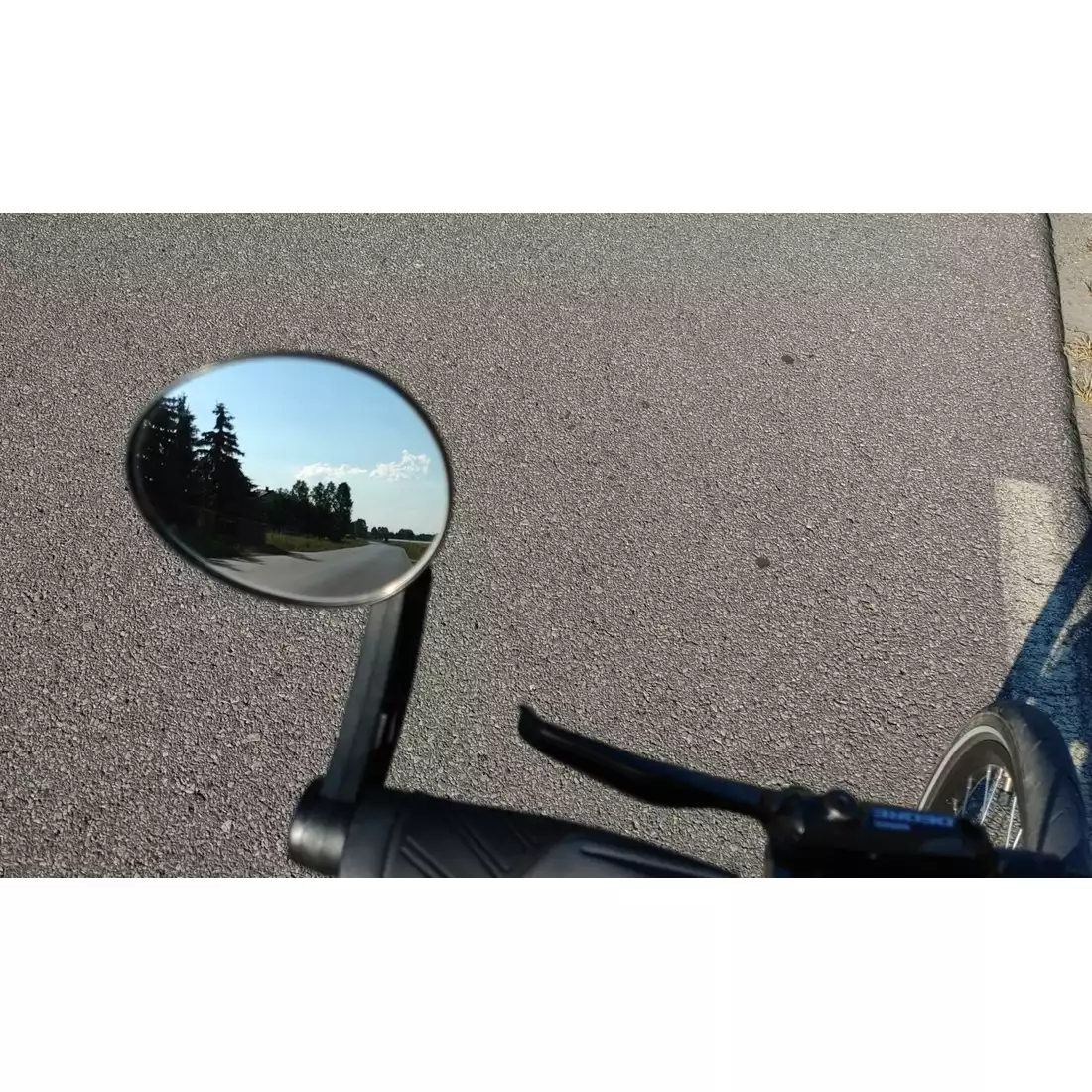 AJS COMFORT oglindă universală încastrată pentru bicicletă, negru