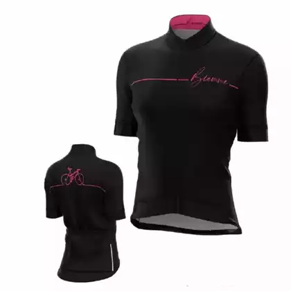 Biemme BIKE tricou de ciclism pentru femei, negru și roz